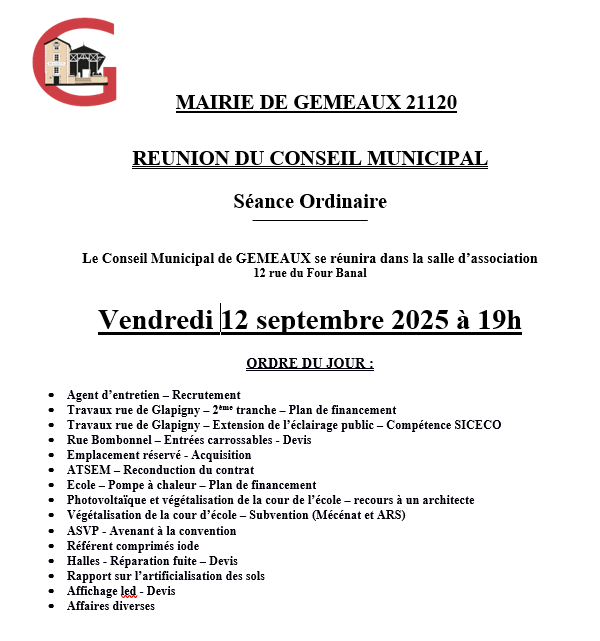 Ordre du jour