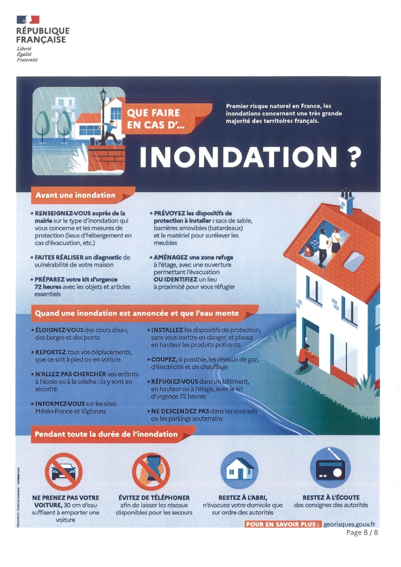 Que faire en cas d'inondation?