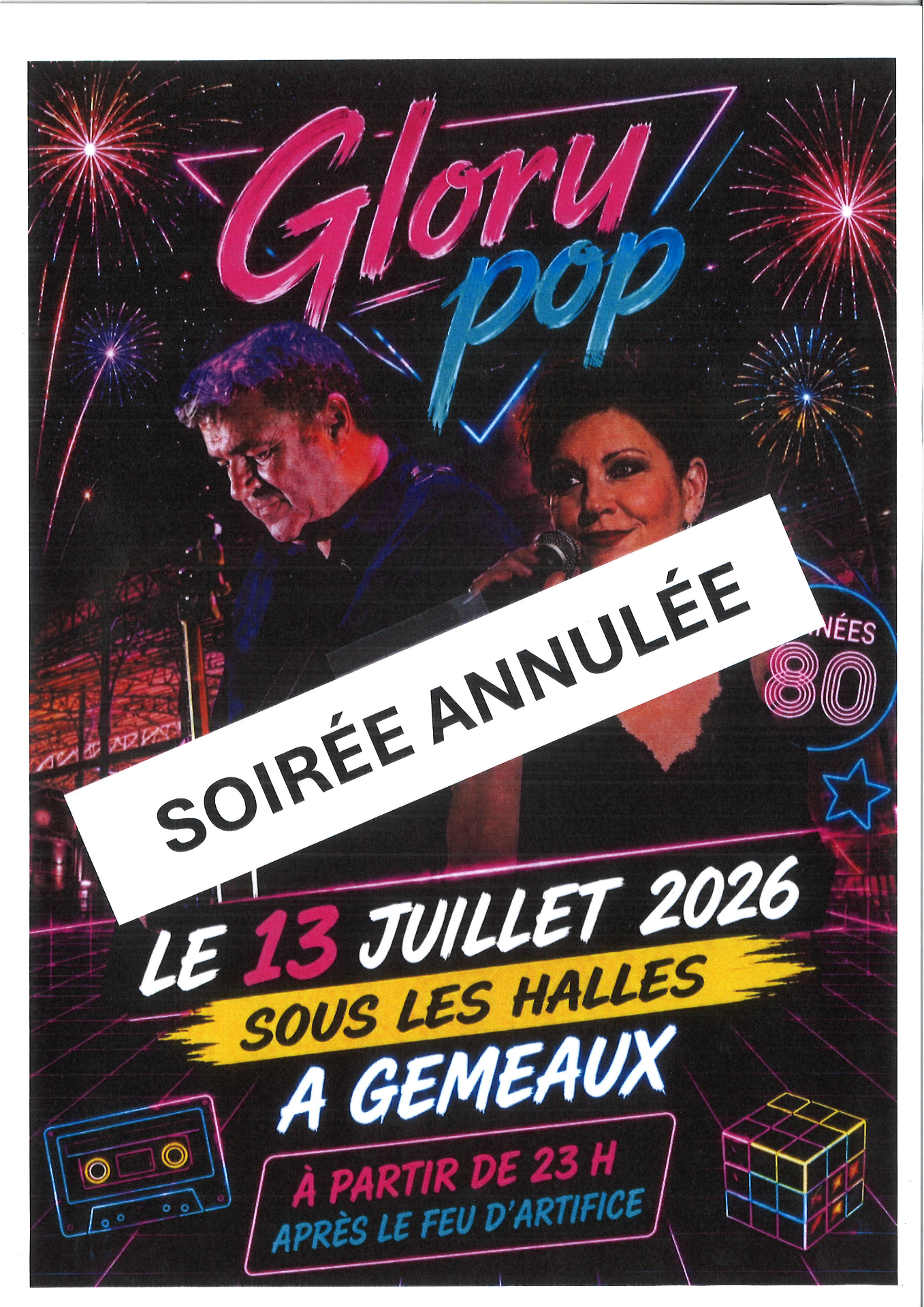 Animation Glory Pop annulée