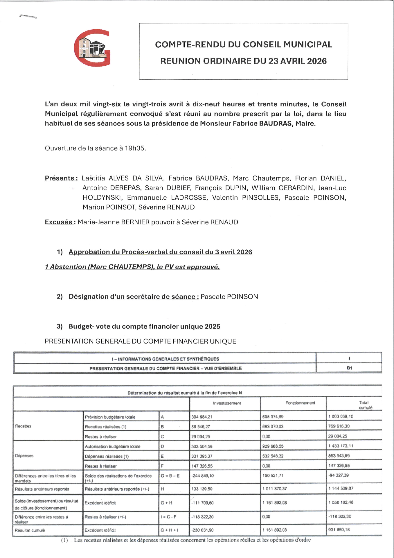 Compte-rendu CM 23-04-2026