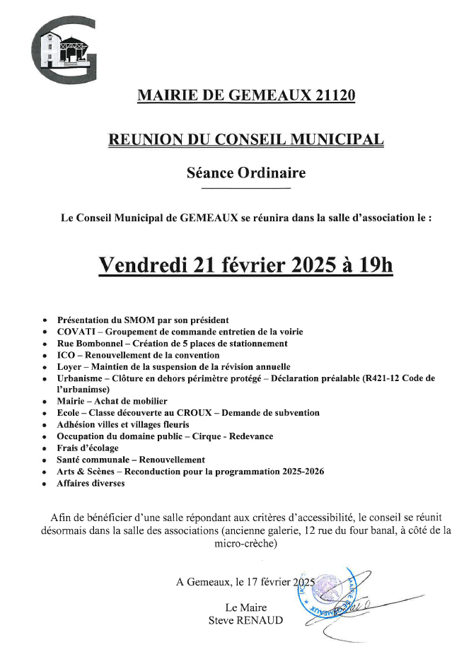 Ordre du jour