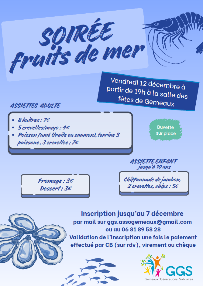 Soirée Fruits de mer