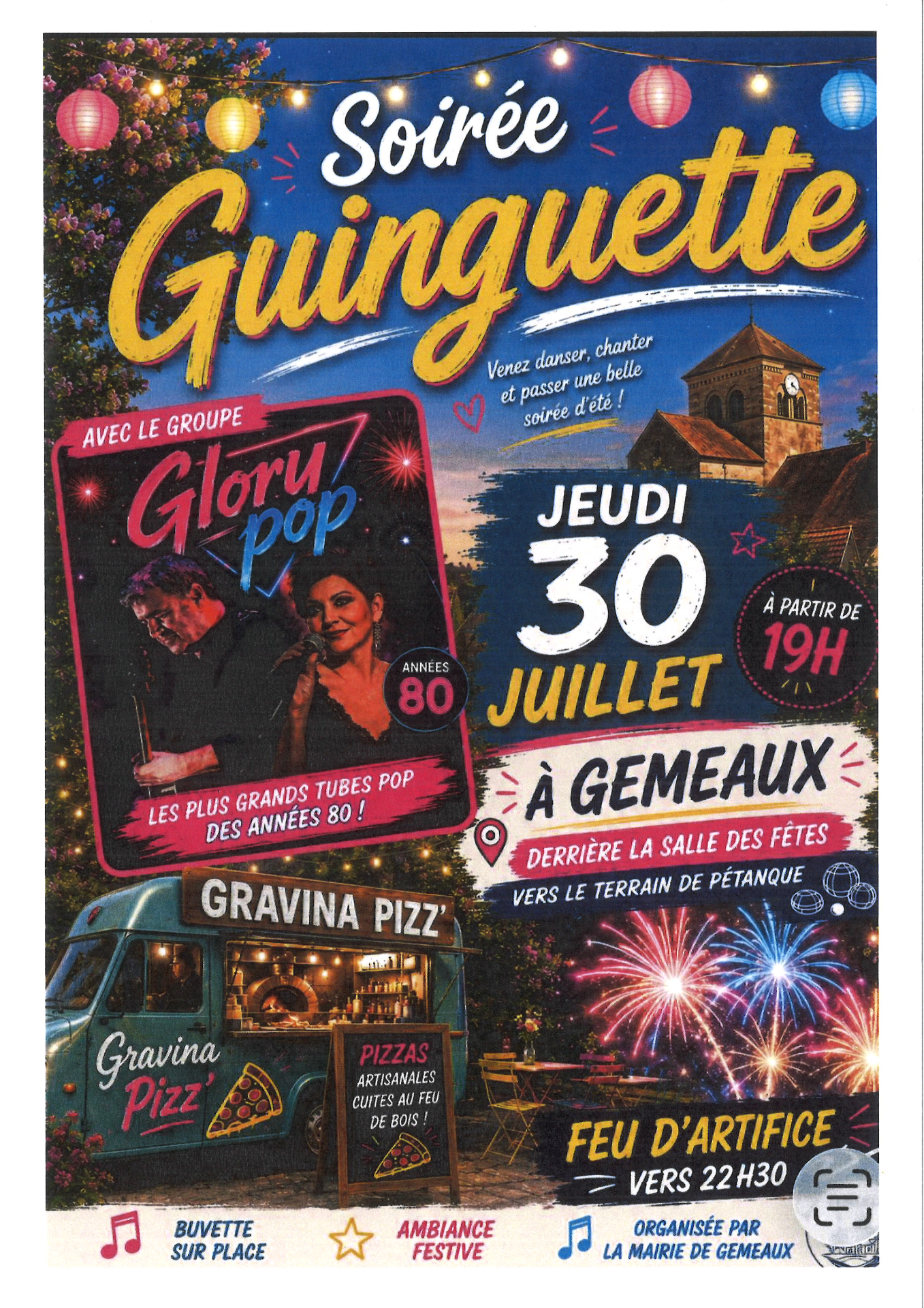 Soirée Guinguette à Gemeaux le 30 juillet 2026