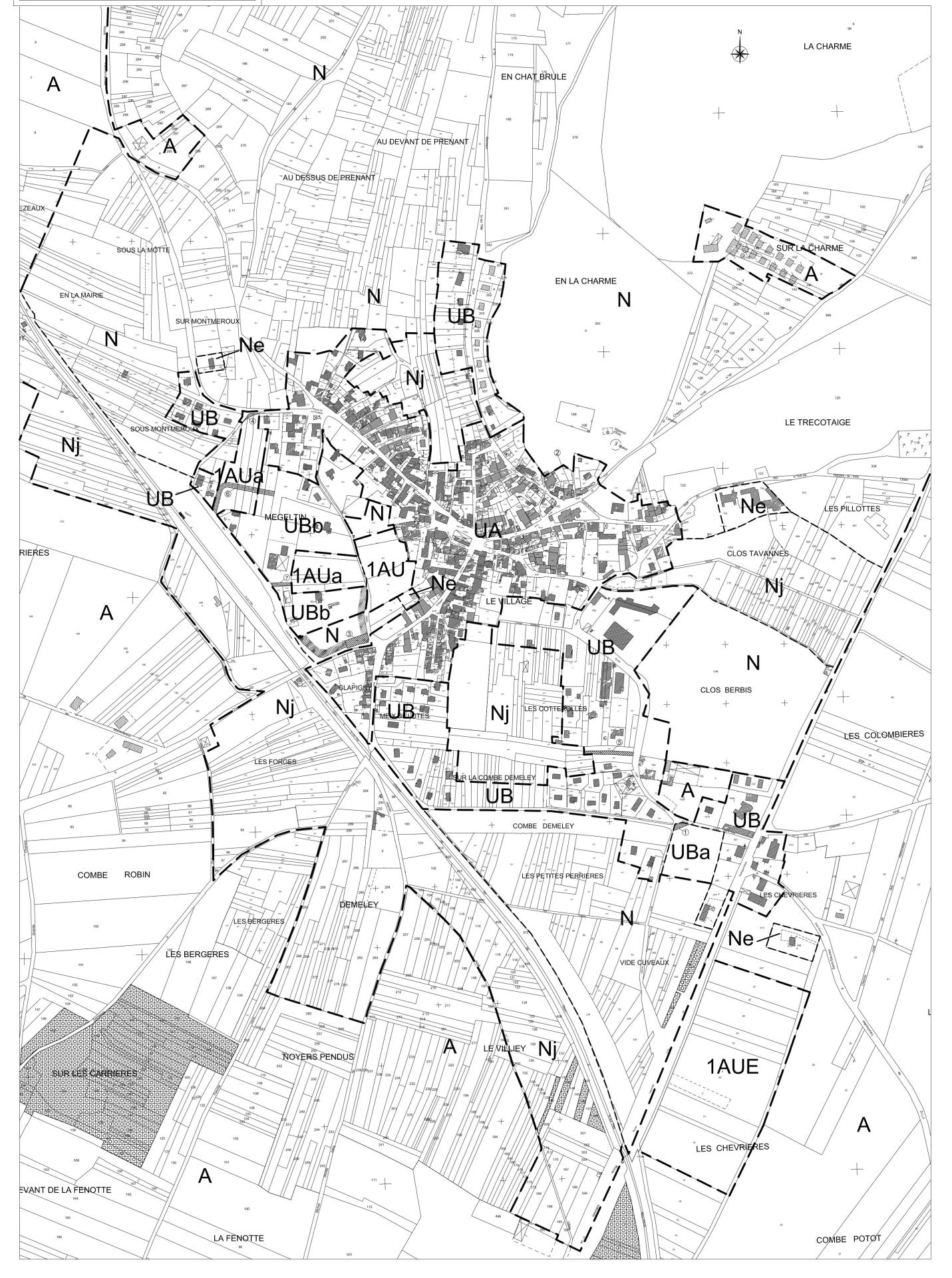 plan de zonage du PLU